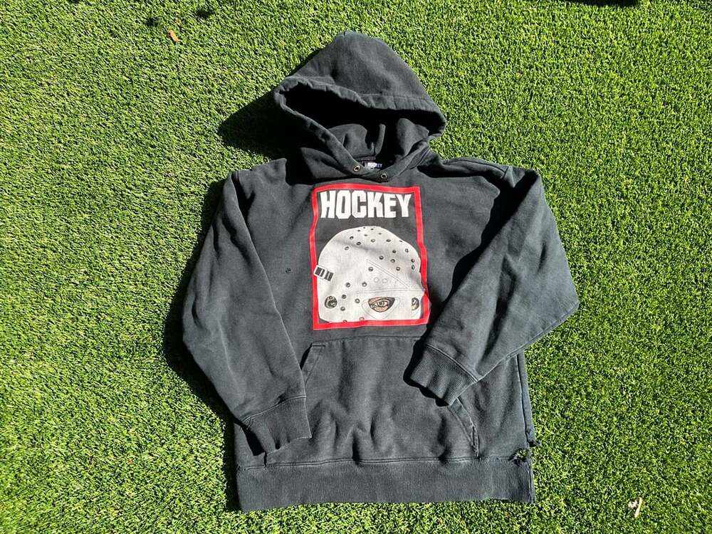 Hockey Skateboards Half Mask Pullover Hoodie in Black